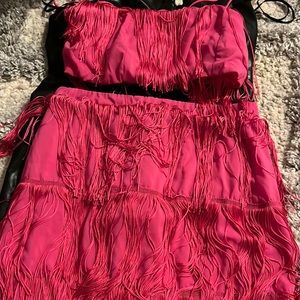 Hot pink fringe set.